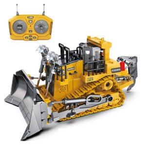 Remote-Controlled Bulldozer, a 9-Channel Toy Bulldozer