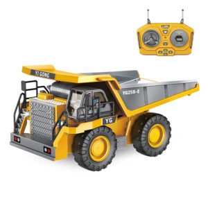 RC Dump Truck Toy for Kids | 9-Channel Metal Construction Vehicle