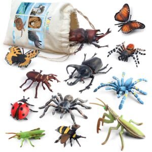 Bug Toys Figurines 12PCS Insect Animal Figures