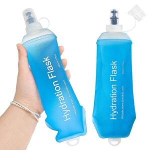 Soft Flask TPU Foldable Running Hydration Flask, Soft Collapsible Water Bottle for Hydration Pack Cycling Marathon Running Hiking
