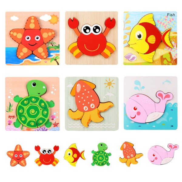 Wooden Sea Animal Puzzle